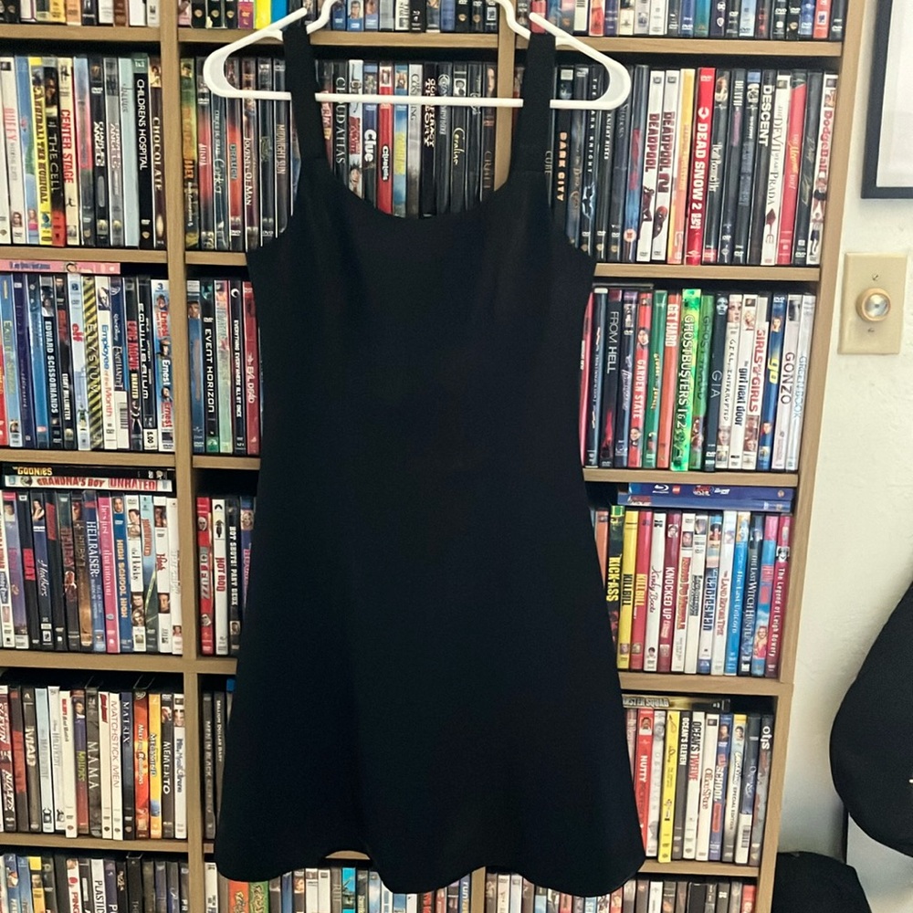 Alex Evenings Black Sleeveless Square Neck Mini Dress